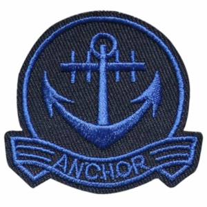 Custom Embroidery Patch Navy Blue Anchor Large Patch Nautical Ship Embroidered Iron On Applique