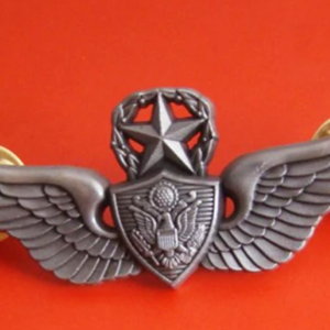 US ARMY MASTER FLIGHT SURGEON OFFICER WINGS STAR LAPEL INSIGNIA PIN METAL BADGE